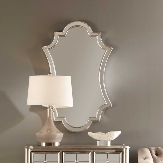 Uttermost® Elara Antiqued Silver Wall Mirror-1