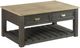 Hammary® Lyle Creek-Hamilton Toasted Caramel Coffee Table with Smoked Charcoal Base-0