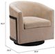 Zuo® Modern Hanko Golden Beige Swivel Chair-1
