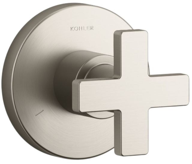 KOHLER® Composed® MasterShower® Vibrant Brushed Nickel Transfer Valve Trim with Cross Handle-0