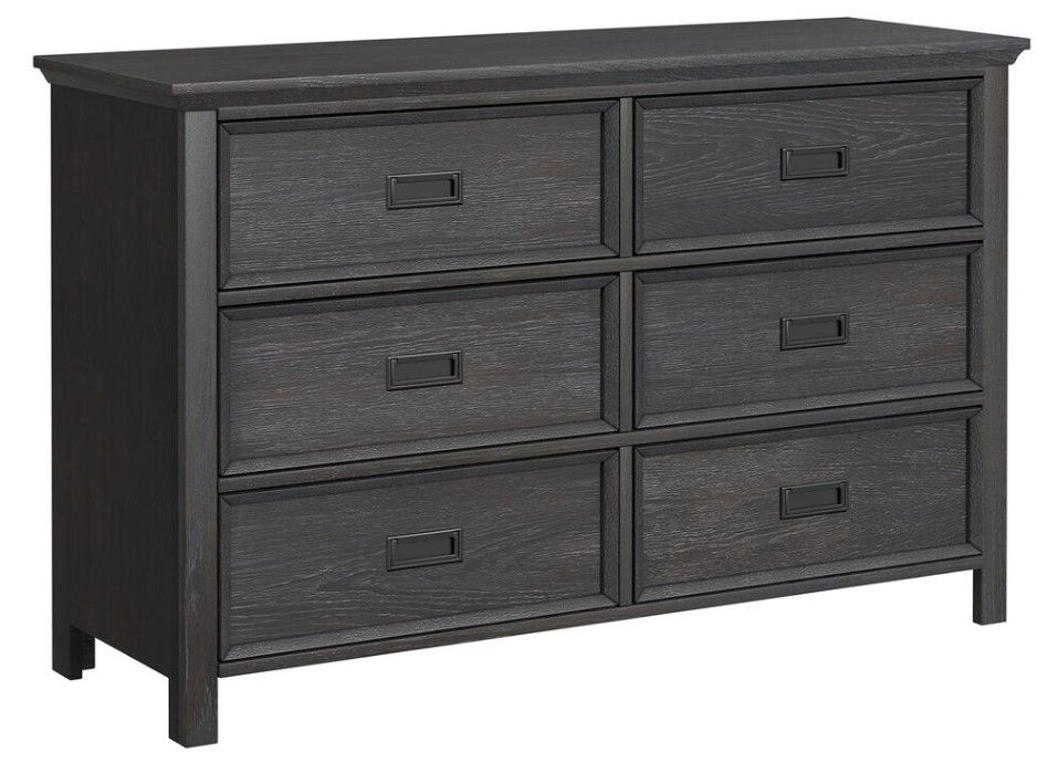 kids black dresser Elements International Hampton Kids Charcoal Dresser