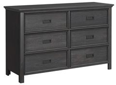 Elements International Hampton Kids Charcoal Dresser 