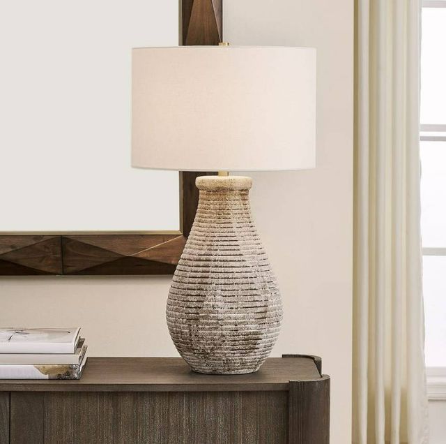 Uttermost® Dorothea Stone Gray Table Lamp-1