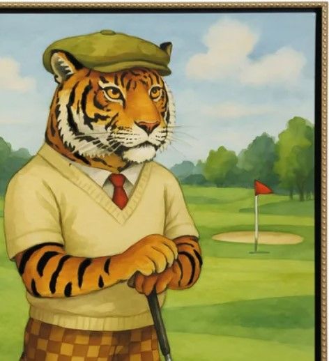 Stylecraft Tiger Golfing Wall Art-1