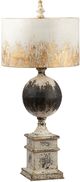 A & B Home Bellamy Black/Distressed White/Gold Table Lamp-0