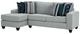 Albany Industries  2-Piece Persia Indigo Left-Arm Facing Chaise Sectional-0