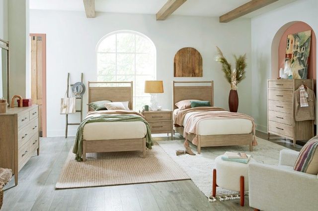 aspenhome® Shiloh Champagne Twin Panel Bed-2