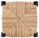 Linon Venezia 2-Piece Walnut Rush Seat Backless Bar Stool Set-4