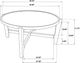 Coaster® Cota Dark Brown Round Coffee Table-4