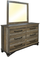 International Furniture Direct Loft Brown 4-Piece Brown Reclaimed Wood Eastern King Bedroom Set-2