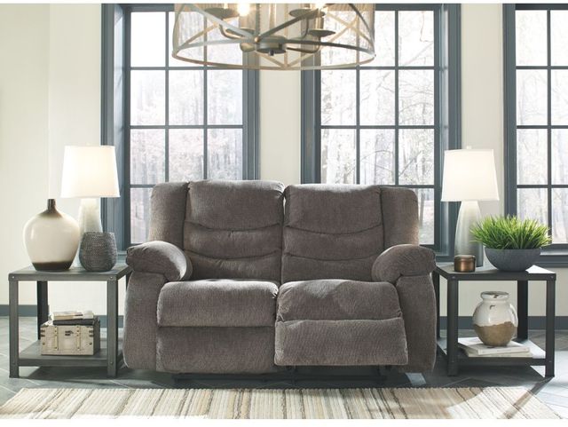 Signature Design by Ashley® Tulen Gray Reclining Loveseat-1
