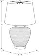 Surya Bixby Taupe Table Lamp-4