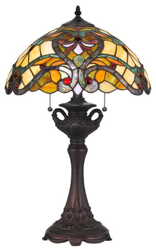 Cal® Lighting & Accessories Tiffany Table Lamp-0