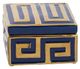 A & B Home Malike Blue/Gold Square Box-1