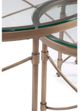 Bassett Mirror Harrison Clear Cocktail Table with Antique Gold Base-2