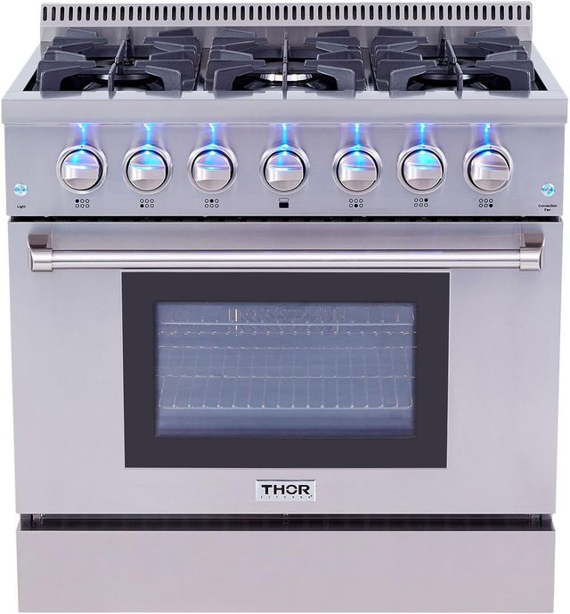 Thor Kitchen® 4 Piece Stainless Steel Dual Fuel Kitchen Package-2