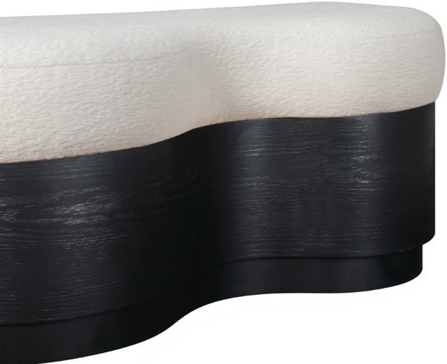 Meridian Furniture Savoy Cream/Black Upholstered Bench-3