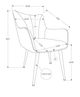 Monarch Specialties Inc. 2-Piece Dark Grey 35" Fabric Dining Chair Set with Black Faux Leather Back-2
