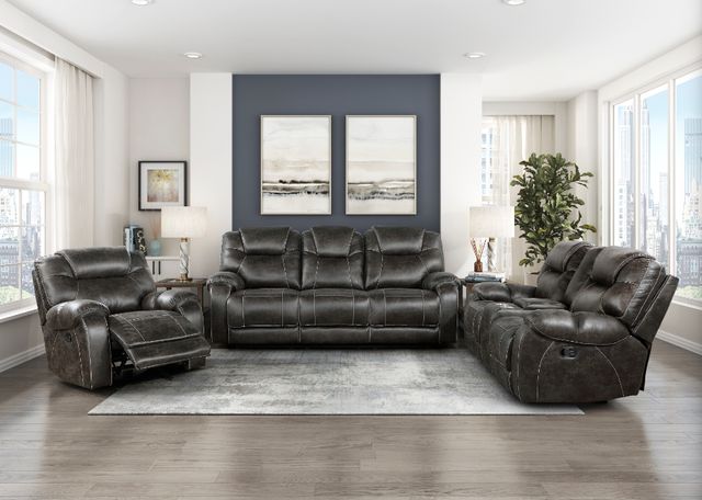 Homelegance® Gainesville Chocolate Glider Manual Reclining Chair-1