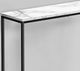 Monarch Specialties Inc. 32"L White Marble Look Console Table with Black Metal Base-1