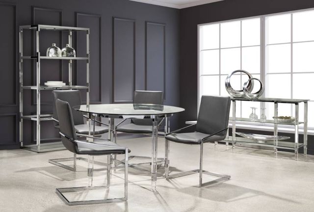 Mazin Furniture Lyrica Chrome 3-Tier Console Table-2