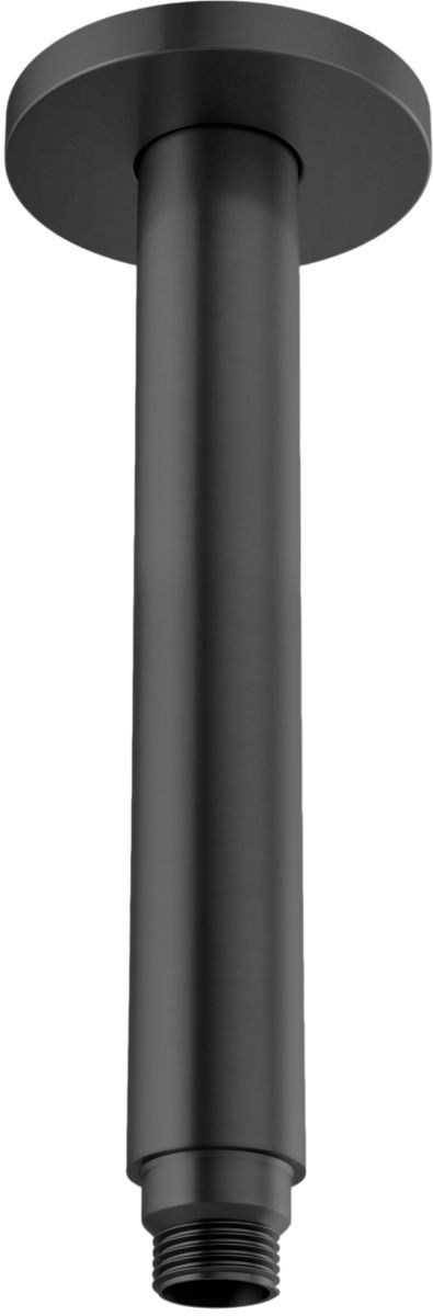 Brizo Kintsu® Matte Black 10" Dual Waterway Ceiling Mount Shower Arm and Flange-0