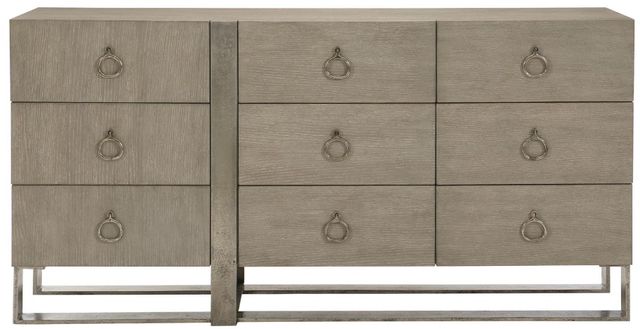 Bernhardt Linea Cerused Greige 9-Drawer Dresser-2