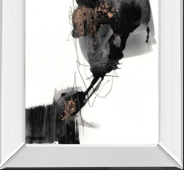 Classy Art Ebony Step I by Jennifer Goldberger Mirror Framed Wall Art-1
