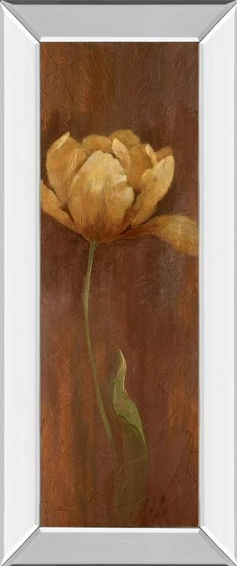 Classy Art Golden Tulip I by Nan Mirror Framed Wall Art-0
