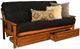 Kodiak Furniture Monterey Suede Black/Barbados Full Storage Futon with Mattress-0