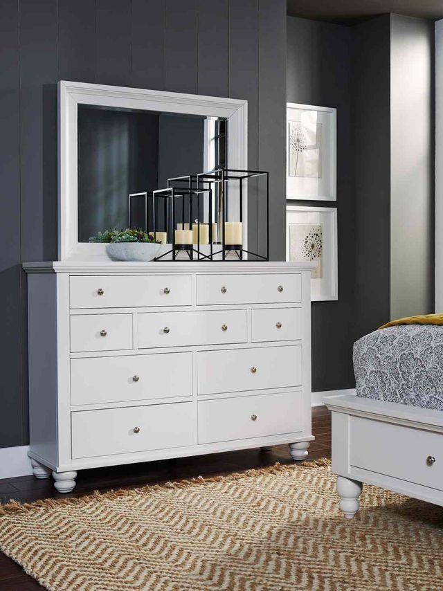 Aspenhome® Cambridge White Dresser Landscaper Mirror-2