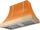 La Cornue CornuFé Cascade 44" Quintessential Orange Wall Mounted Range Hood with Brushed Brass Trim-0