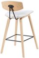 Armen Living Fox 2-Piece Oak/White Counter Stool Set-3