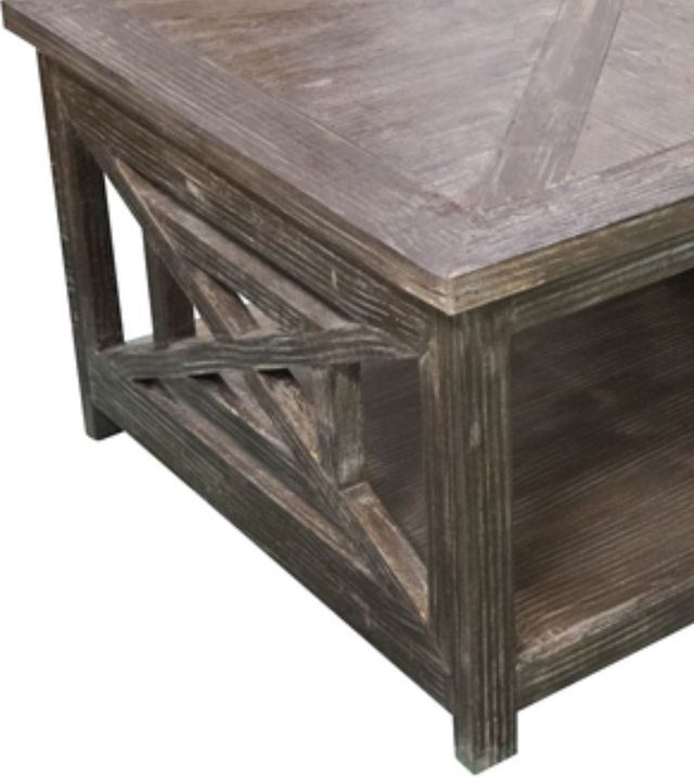 American Wholesale Furniture X Squared Barnwood Coffee Table-1