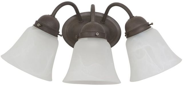 YHD Dark Brown/White 3-Light Incandescent Bathroom Vanity Lighting-2
