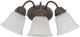YHD Dark Brown/White 3-Light Incandescent Bathroom Vanity Lighting-2