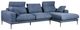 VIG Furniture Divani Casa Corwith 2-Piece Blue Left-Arm Facing Sofa Sectional and Chaise-0