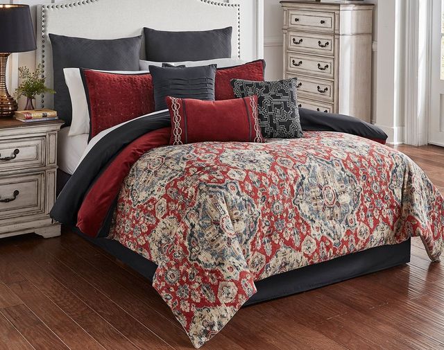 Hallmart Collectibles Stewart 9-Piece Queen Comforter Set-0
