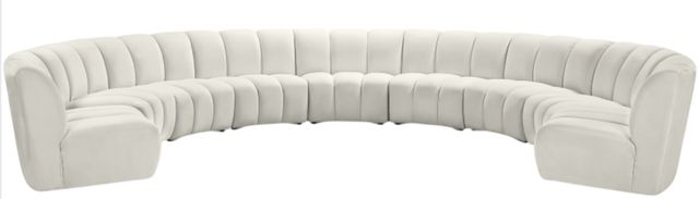 Meridian Furniture Infinity 9-Piece Cream Velvet Modular Sectional-0