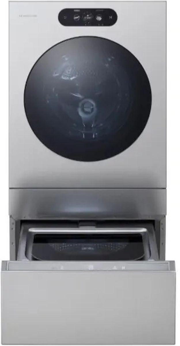 LG Signature 5.8 Cu. Ft. Brushed Platinum Steel Front Load Washer-7