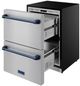 Thor Kitchen® Gordon Ramsay 24" 5.4 Cu. Ft. Stainless Steel Outdoor Under-Counter Refrigerator with Blue Handle-4