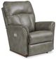 La-Z-Boy® Arthur Grey Leather Power Rocking Recliner with Headrest-0