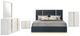 Coaster® Ines 5-Piece Navy/White High Gloss Eastern King Panel Bedroom Set-0