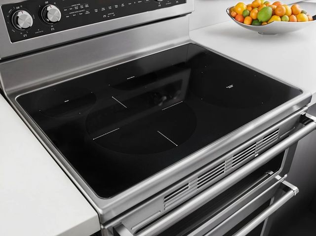 KitchenAid® 30" White Freestanding Electric Range-3