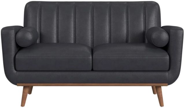 Elements International Horizon Pebble Navy Loveseat-2