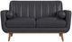 Elements International Horizon Pebble Navy Loveseat-2