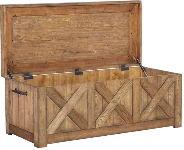 Legacy Classic Vintage Market Barnwood Oak Captain's Trunk Cocktail Table-2