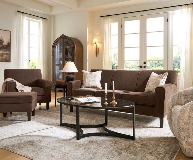 Best® Home Furnishings Customizable Maisie Coll. Fabric Sofa with Espresso Legs-1