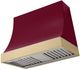 AGA Marquee 36" Cranberry Wall Mounted Range Hood with Brushed Brass Trim-0