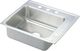 Elkay Lustertone® Classic Lustrous Satin Stainless Steel 22" x 20" x 4" 2-Hole Single Bowl Drop-in Classroom ADA Sink with Rear and Right Deck-0